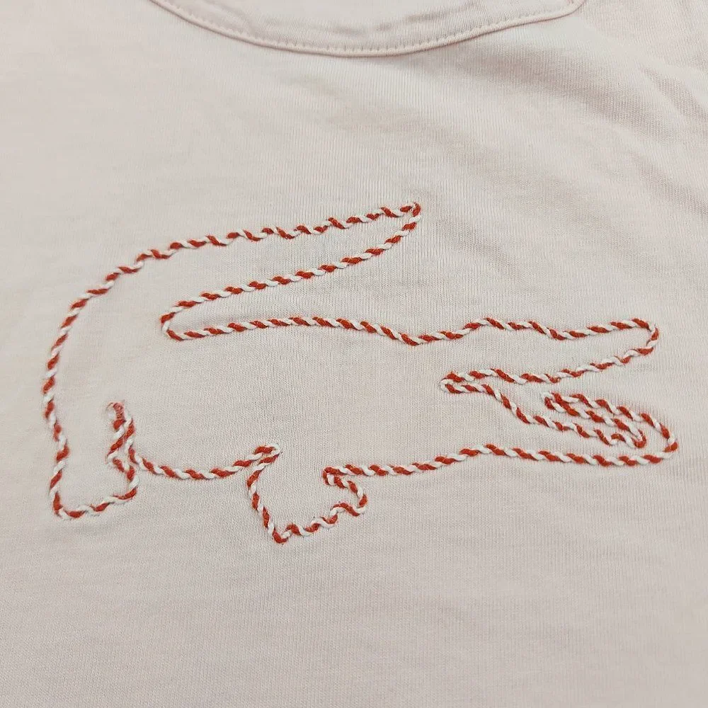 Lacoste T-Shirt Girls 6 Rose Crew Neck Short Sleeve 100% Cotton